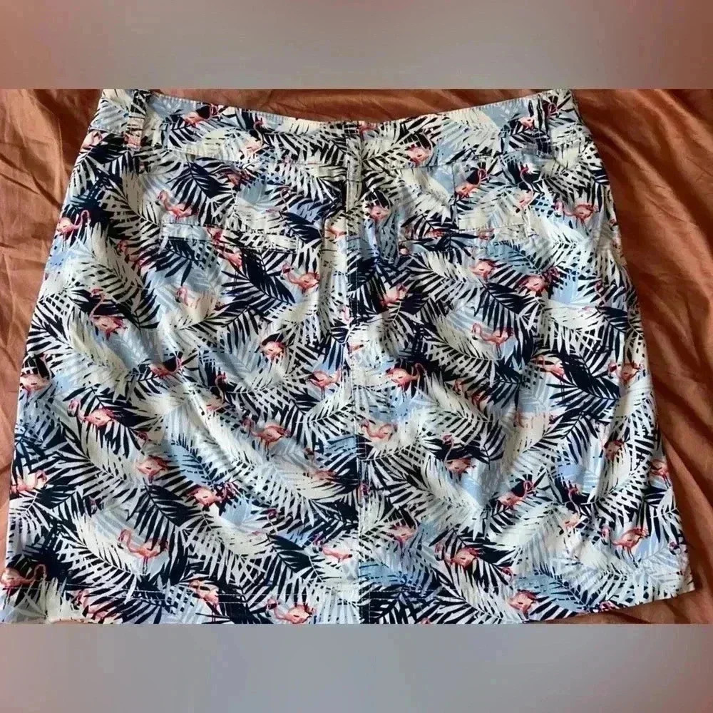 Christopher & Banks Women’s 12 Petite Flamingo Skirt - Picture 5 of 7